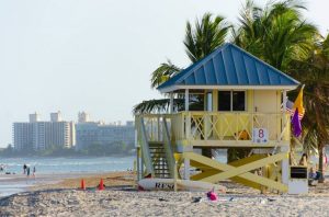 Beautiful beach life in Miami