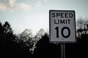 Pay attention to the speed limits when driving a rental moving truck