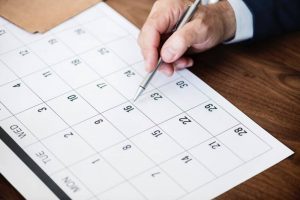 Asegúrate de organizar un calendario para tu mudanza.