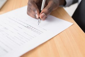 A person signing the contract