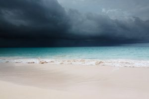 Hurricane Dorian, on the beach