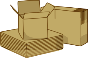 3 boxes stacked on each other used for packing fragile and valuable items for long distance move
