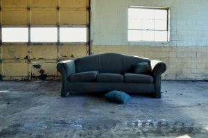 Find warehouse space in FL- A couch in the warehouse