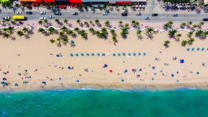 A beach in Fort Lauderdale, Florida.
