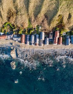 houses on a cliff