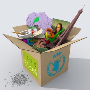 Donation box with stuff inside