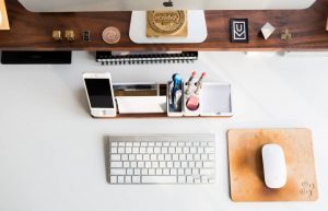 a mouse and a keypad