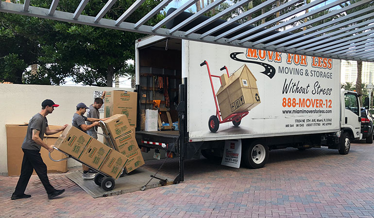 commercial movers Miami loading a truck