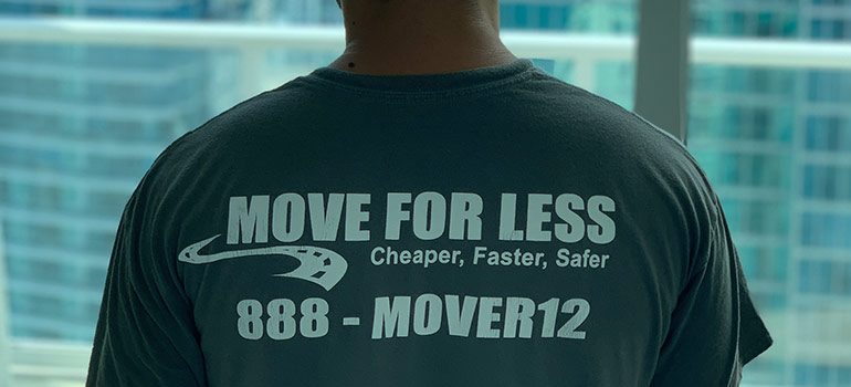 a member of Miami Movers for Less moving team