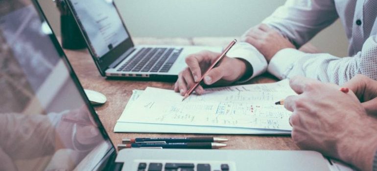 Hiring professional movers.