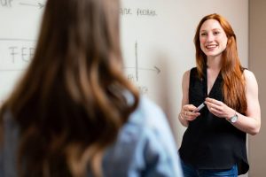 A teacher and a student