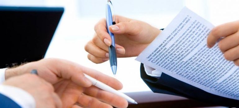 Handling documents during a move.