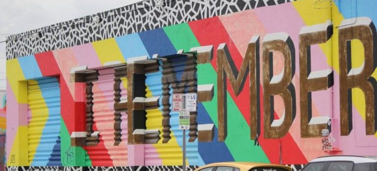 a colorful wall in Wynwood Walls