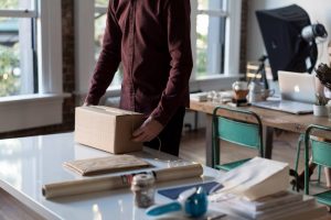A man packing for the move