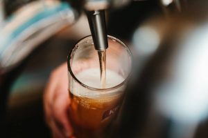 A glass of beer