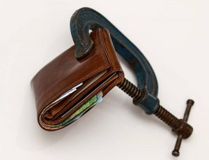 wallet and a clam