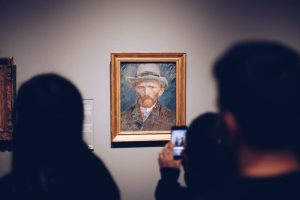 People enjoying a painting