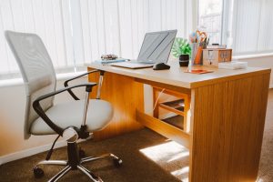 a desk and a chair