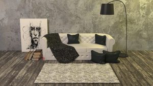 a couch in the room