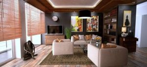 A clean and safe, modern living room