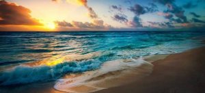 Sunset on the beach