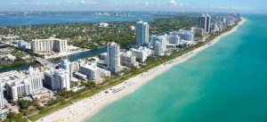 aerial view of Miami