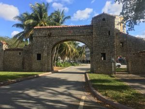 Beige concrete architecture in Coral Gables
