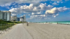 Buildings near the beach