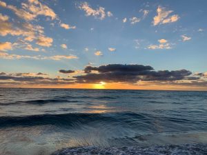 Sunset on the beach