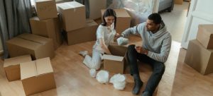 couple packing boxes for moving