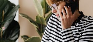 woman speaking on the phone