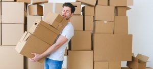 Helping movers on moving day