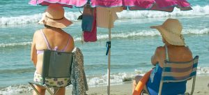 two women at the beach