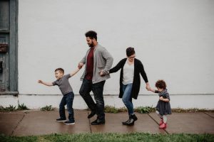 A picture showing a family together.