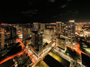 A wide shot of downtown Fort Lauderdale.
