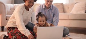 a family preparing for moving to Miami with toddler