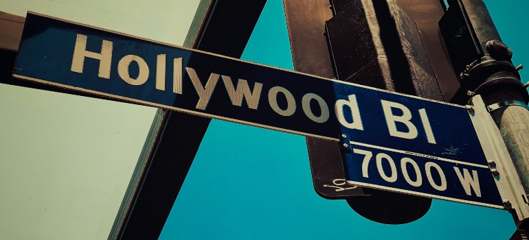 Hollywood sign for the street