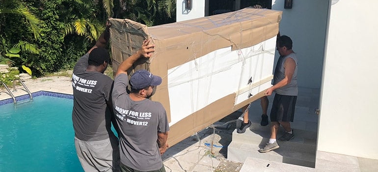 Professional Miami movers at work