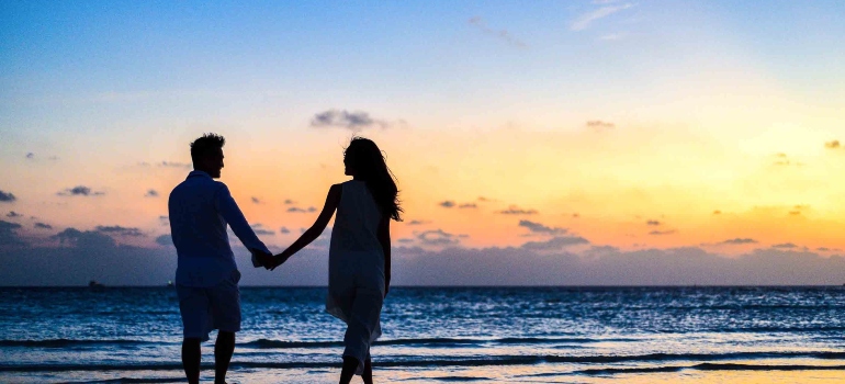 couple on the beach