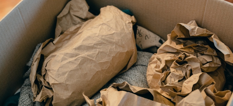 Box with wrapped items