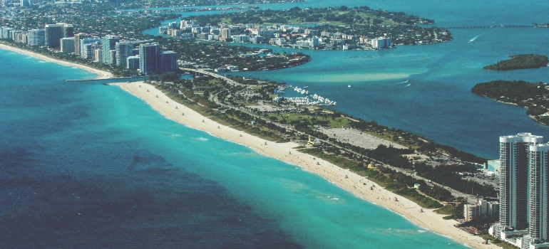 beach and buildings
