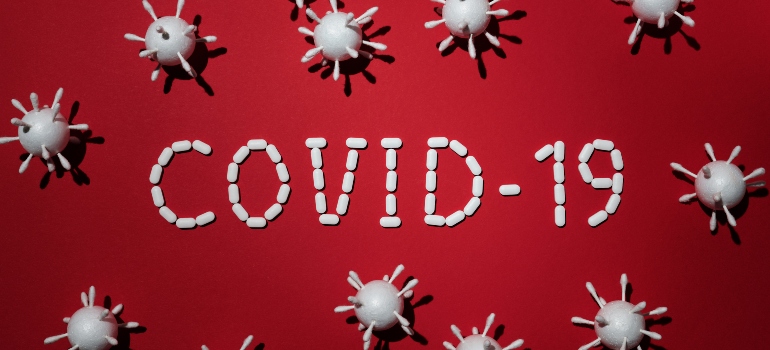 Covid-19 with virus balls
