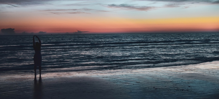 Person on a beach