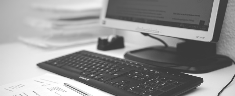 a computer and a keyboard