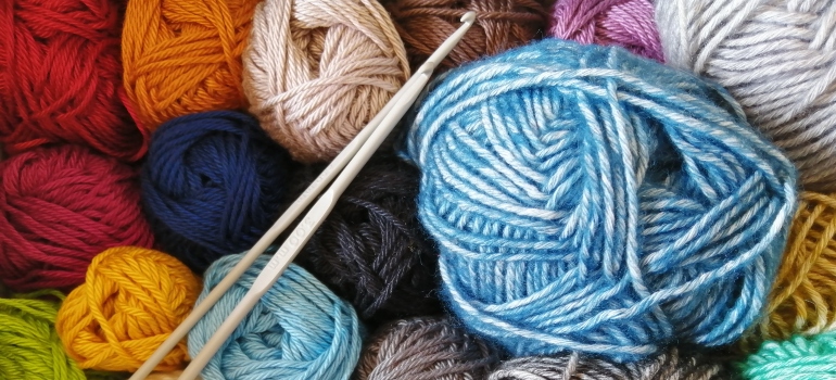 colorful knitting wool