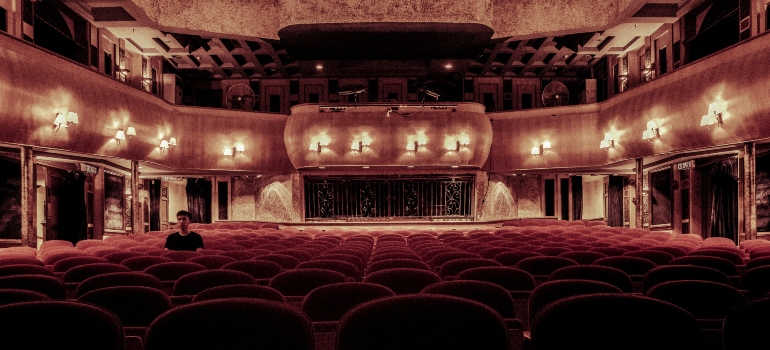 a theatre's audience seats