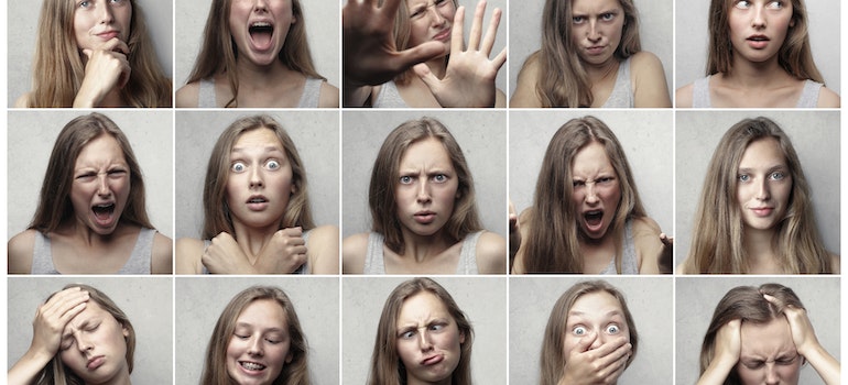 Collage photo of a woman