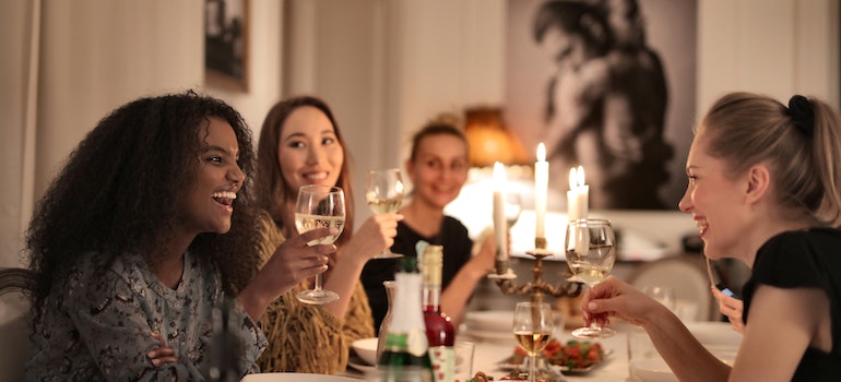 A group of friends spending time together after moving to Miami.