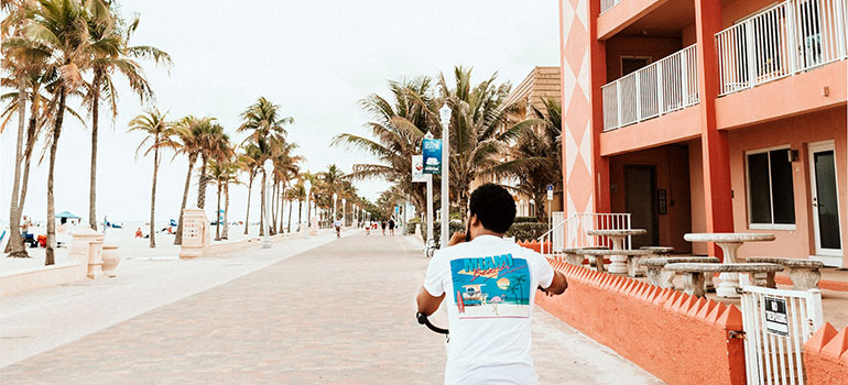 a man in one of the top attractions in Florida for free spirits