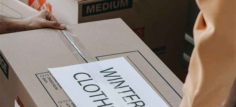 packing winter clothes